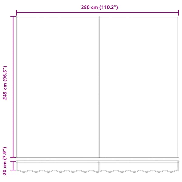 Markis Röd 300 x 250 x 165 cm Polyester
