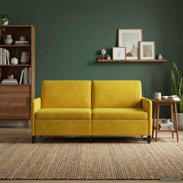 Soffa med förvaring Gul 172 x 78 x 87 cm Polyester