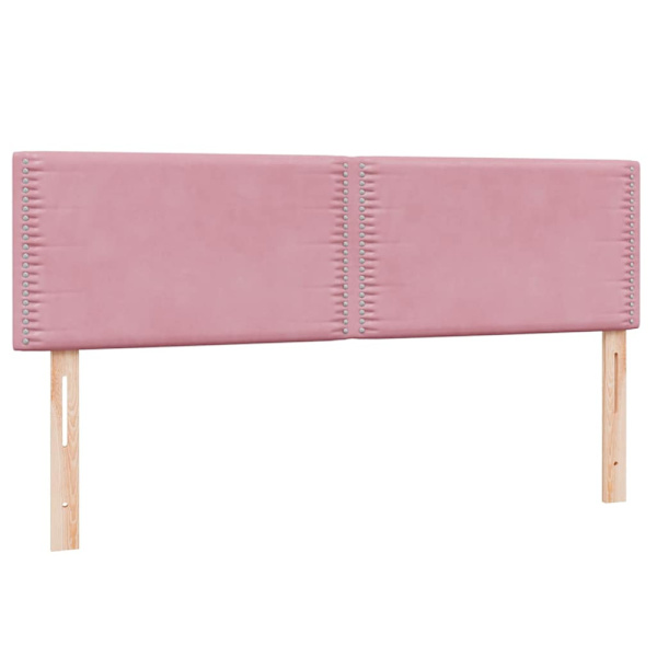 Ramsäng med madrass rosa 160x220 cm sammet