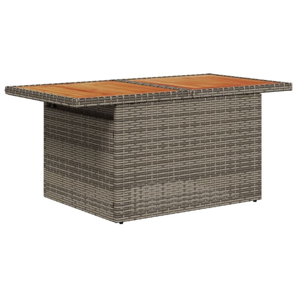 Trädgårdsoffset med lagring 11 pcs Grå Poly rattan