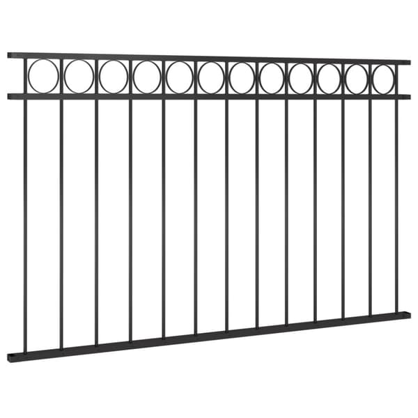 Staketpanel ASSEN stål 1,7x0,8 m svart