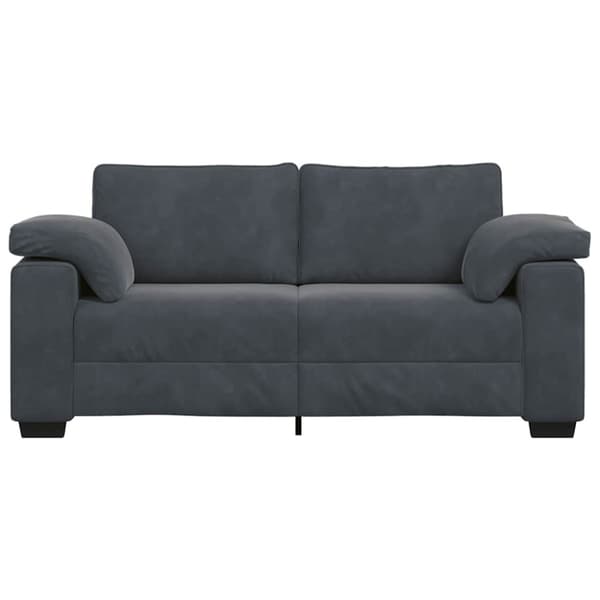 Loveseat soffa mörkgrå 180x77x82 cm sammet