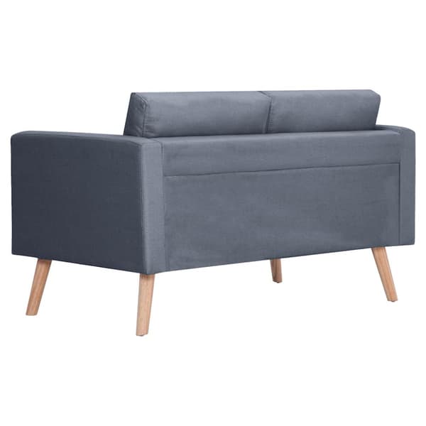 Soffa 2-sits tyg mörkgrå
