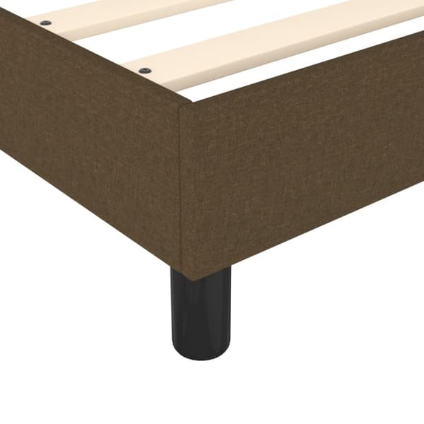 Boxspring-sängram mörkbrun 140x190 cm tyg