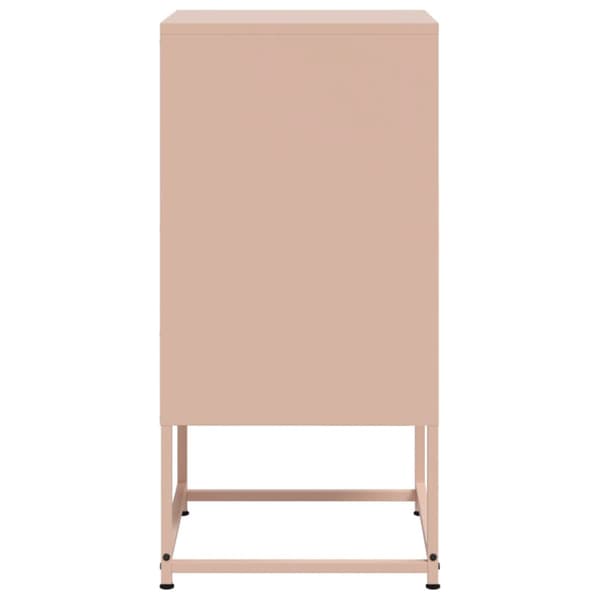 Sängbord 2 st rosa 36x39x78 cm stål
