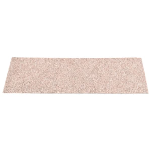 Trappmattor självhäftande 15 st 60x25 cm ljusbruna rektangulära