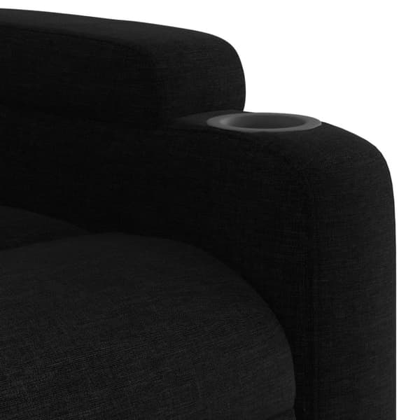 Massagefåtölj svart tyg