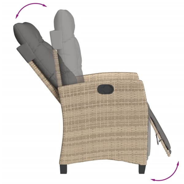 Bistrogrupp med dynor 3 delar mixbeige konstrotting