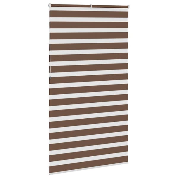Rullgardin zebra brun 125x230 cm tyg bredd 120,9 cm polyester