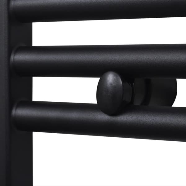 Handdukstork centralvärme element båge 500 x 1160 mm svart
