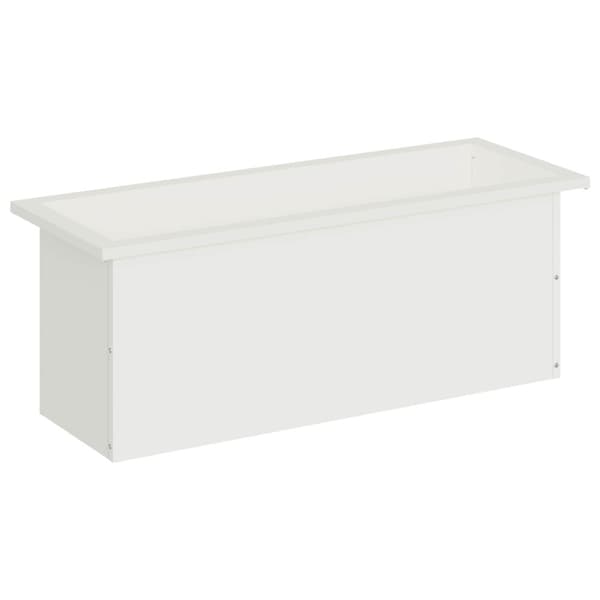 Odlingslåda med LED Vit 30 x 80 x 30 cm Stål