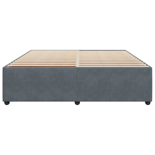 Sängram utan madrass mörkgrå 180x200 cm sammet