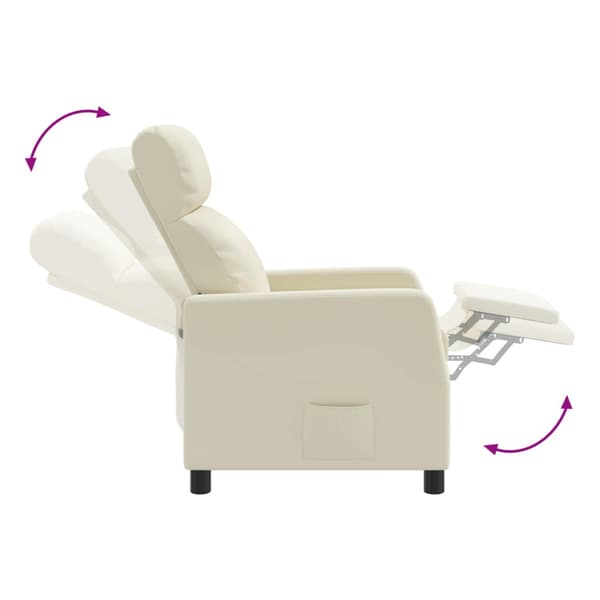 Massagefåtölj Gräddvit Konstläder