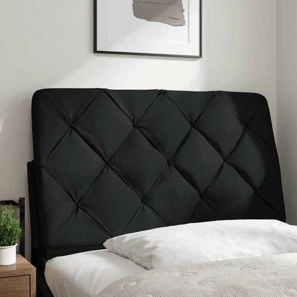 Headboard Cushion Black 80 cm Fabric
