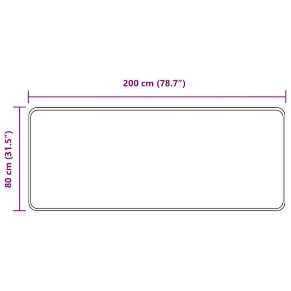 Mattlöpare MARSA Grå 80 x 200 cm Polyester och PVC