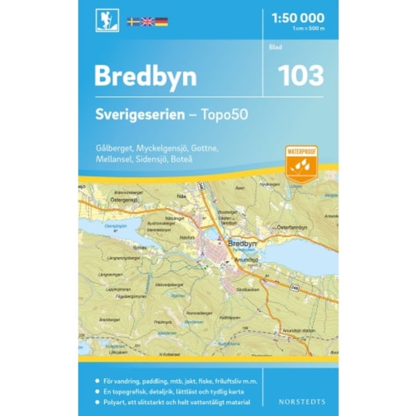 103 Bredbyn Sverigeserien Topo50 : Skala 1:50 000