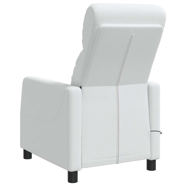 Massagefåtölj Vit Tyg