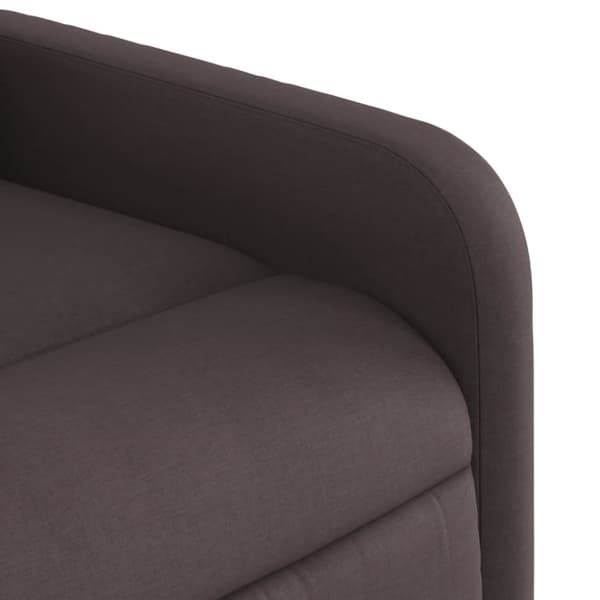 Reclinerfåtölj mörkbrun tyg