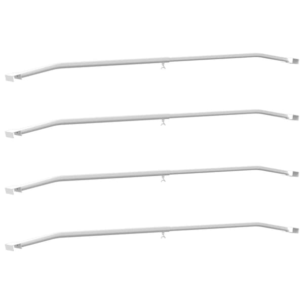 Tarpaulinbracket för släp 4 pcs Silver 100-145 cm Aluminium