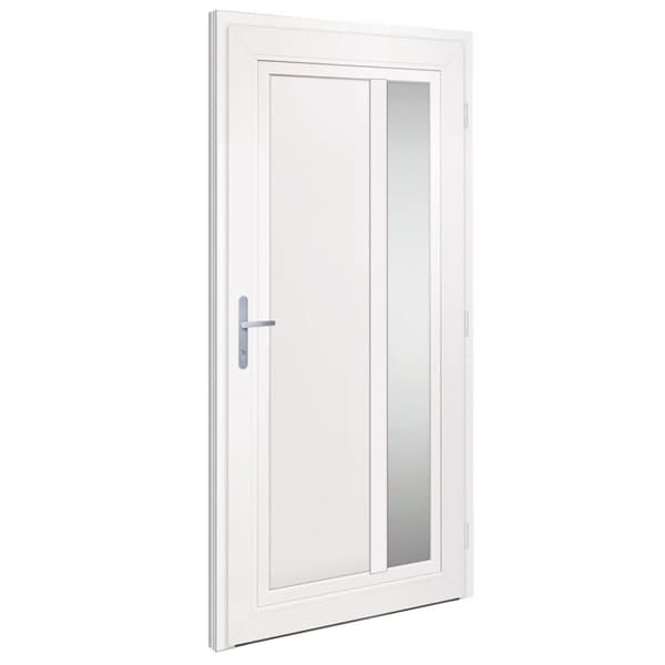 Ytterdörr vit 108x208 cm PVC