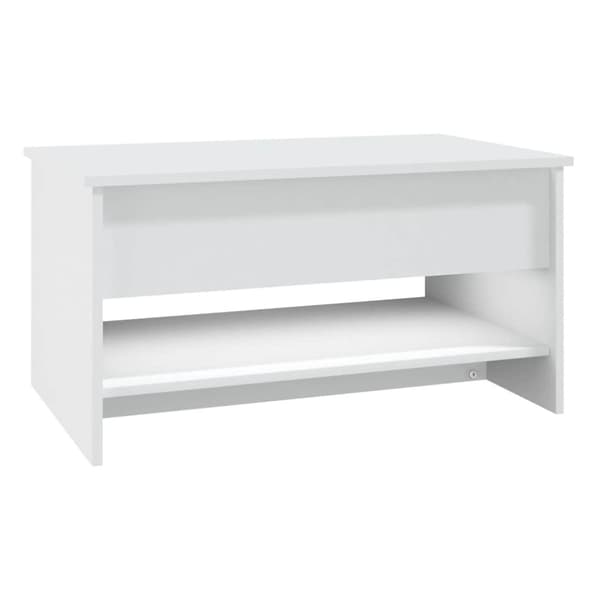 Soffbord vit 80x50x40 cm konstruerat trä