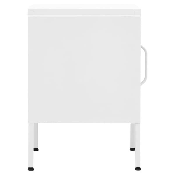 Sängbord vit 35x35x51 cm stål