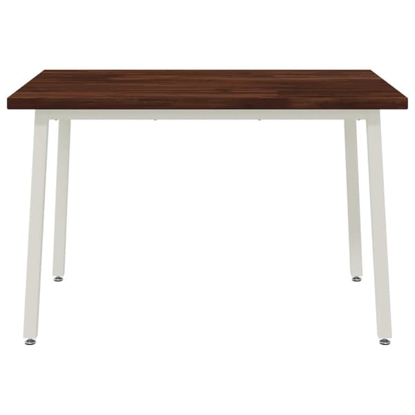 120 x 80 x 75 cm Massivt Akaciaträ Mörkbrun och Vit Rektangulär
