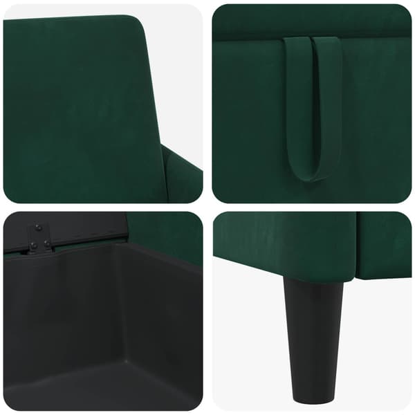 Soffgrupp med förvaring 2 st Mörkgrön Polyester