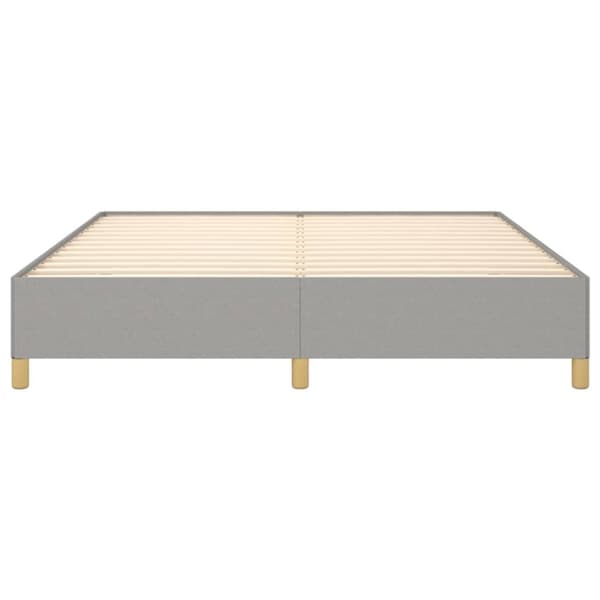 Boxspring-sängram ljusgrå 180x200 cm tyg