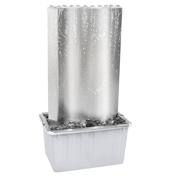 Trädgårdsfontän silver 60,2x37x122,1 cm rostfritt stål
