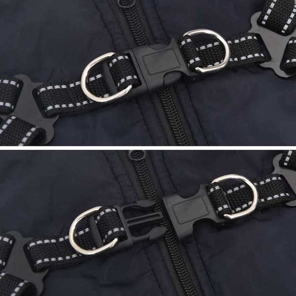 Hund Kappa Mörkblå L40 Fleece och Polyester