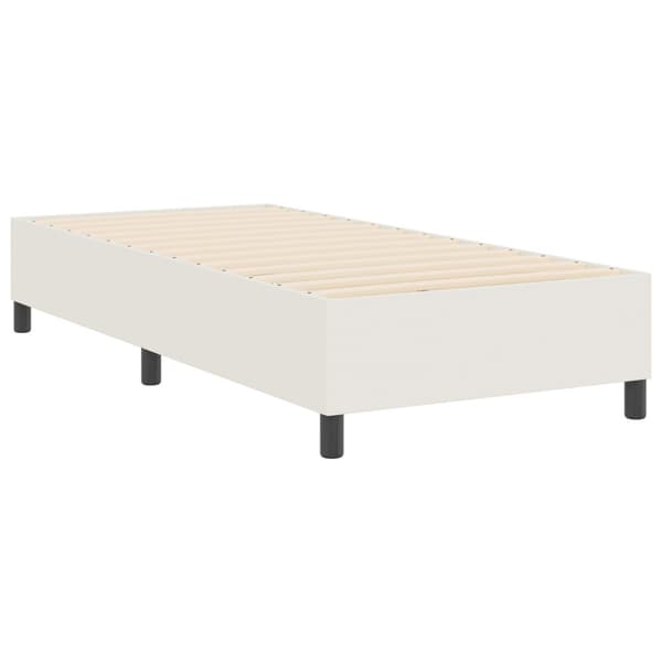 Plattform sängram Kräm 100 x 200 cm Kordread tyg