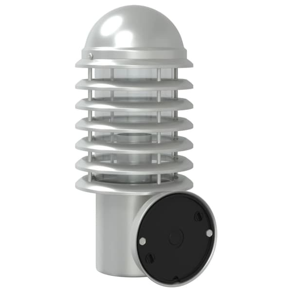 Utomhusvägglampa med sensor silver rostfritt stål