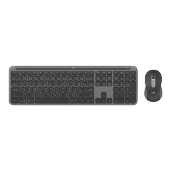 Logitech Signature Slim Combo MK950 for Business - sats med tangentbord och mus - QWERTY - Nordisk - grafit Inmatningsenhet grafit