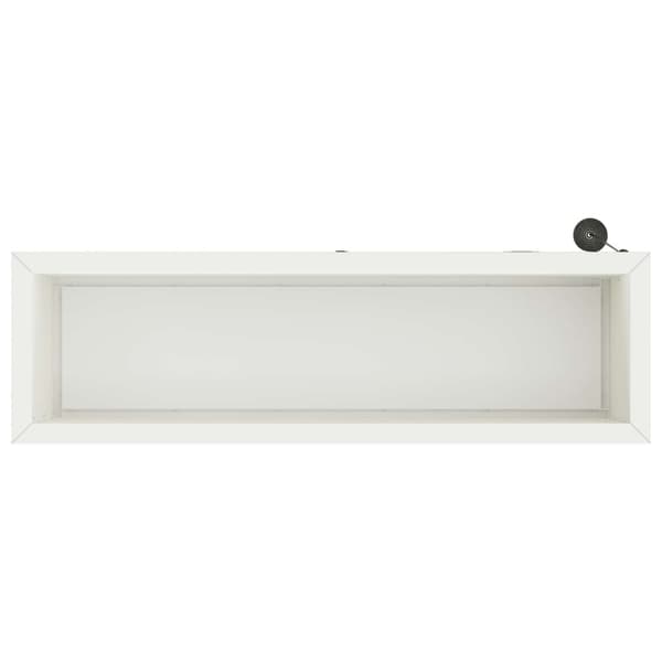 Odlingslåda med LED 2 st Vit 30 x 100 x 30 cm Stål