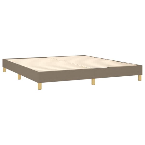 Boxspring-sängram taupe 180x200 cm tyg