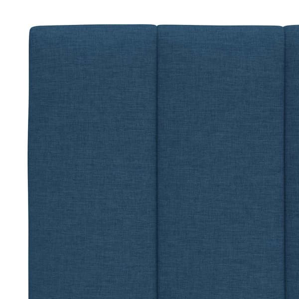 Bed Frame without Mattress "Hanko" Blue 180x200 cm Fabric