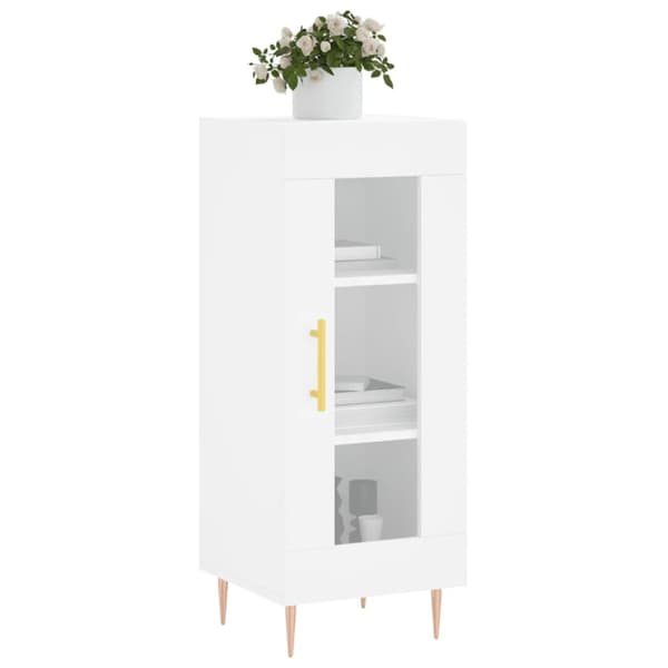 Skänk vit 34,5x34x90 cm konstruerat trä