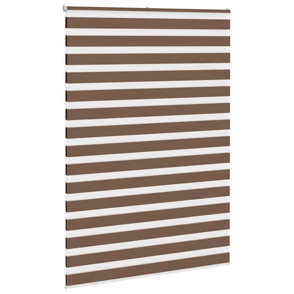 Rullgardin zebra brun 155x200 cm tyg bredd 150,9 cm polyester