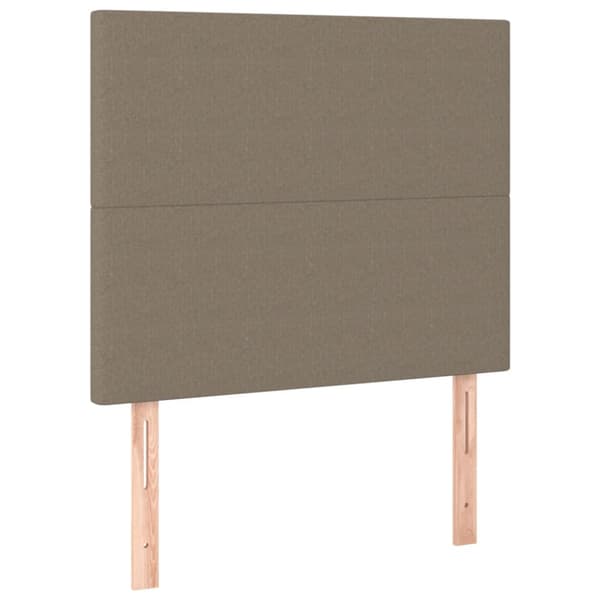 Sänggavel taupe 80x5x118/128 cm tyg