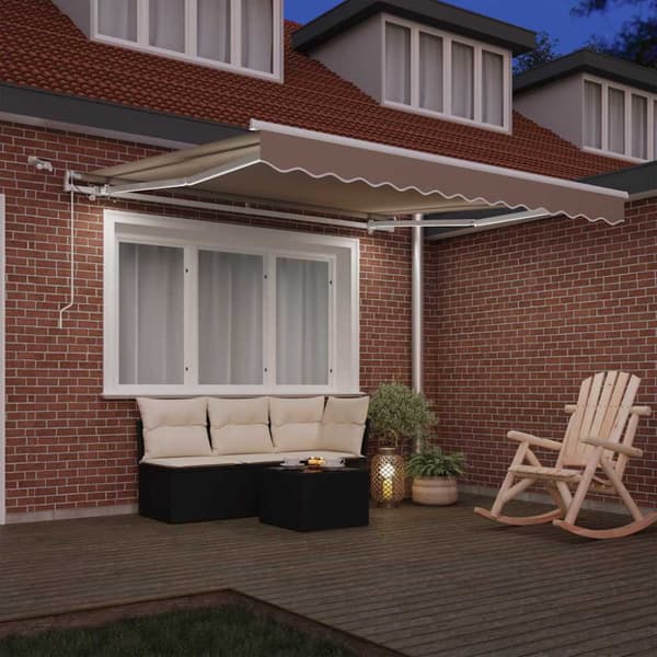 Utdragbar markis Beige 300 x 250 cm Polyester