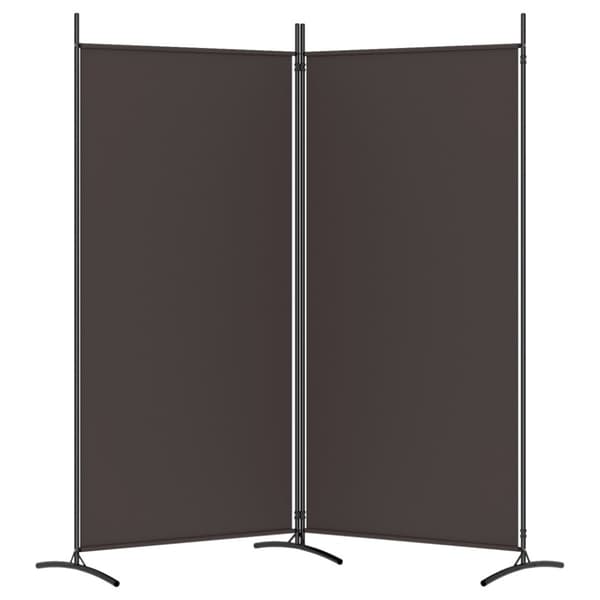 Rumsavdelare 2 paneler brun 175x180 cm tyg