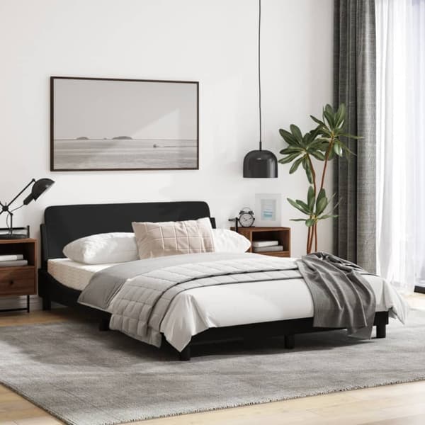 Bed Frame "Dover" Black 120x200 cm Fabric