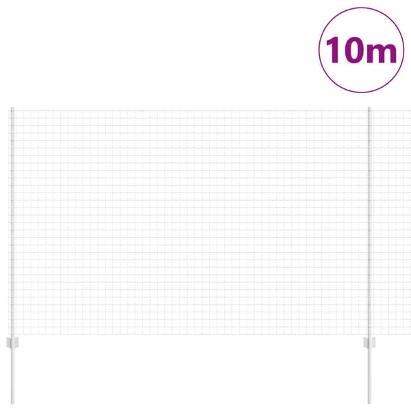 Stängsel med stolpe Silver 1,6 x 10 m Stål