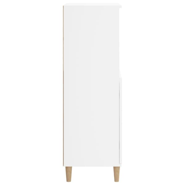 Högskåp vit 60x36x110 cm konstruerat trä