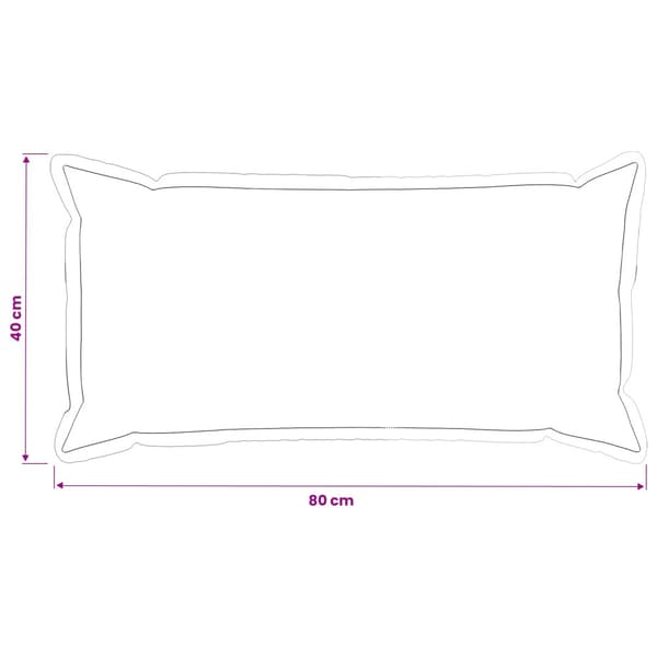 Kuddöverdrag 6 st HOUTEN Blå 40 x 80 cm Chenilletyg