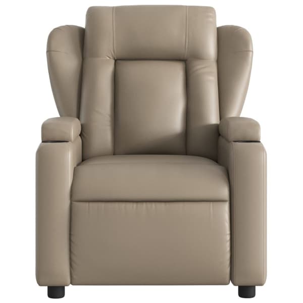 Elektrisk massagefåtölj cappuccino konstläder