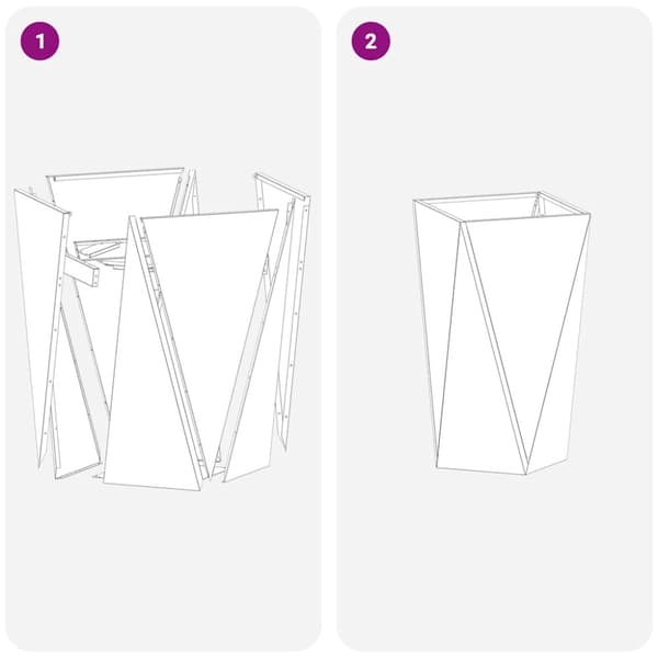 Planteringskärl 2 pcs Rostig 40 x 40 x 75 cm