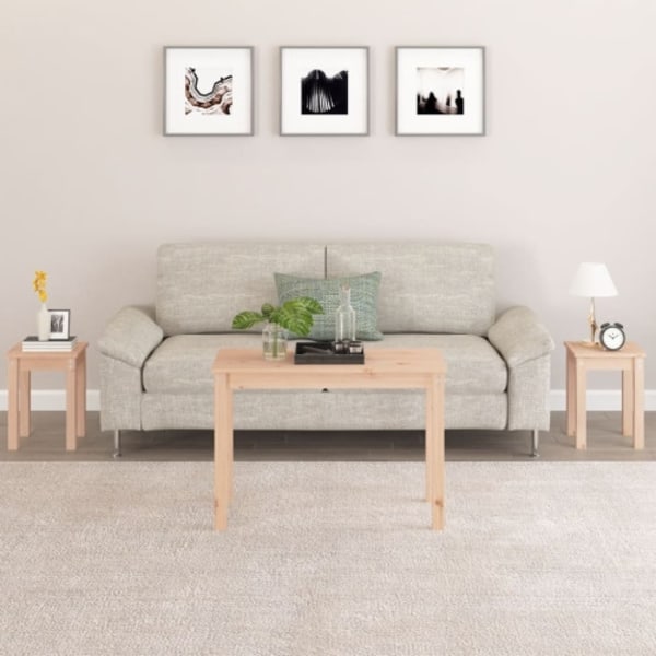 Satsbord 3 st massiv furu