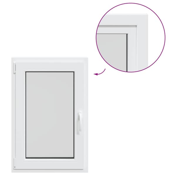 Källarfönster RISOR Vit 60 x 100 cm PVC och glas